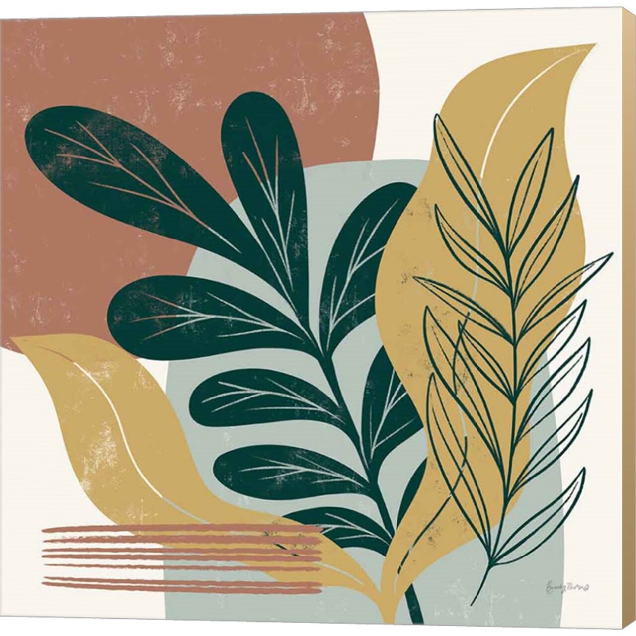 Mid Century Modern III Light by Becky Thorns - 24x24 Canvas Art Print